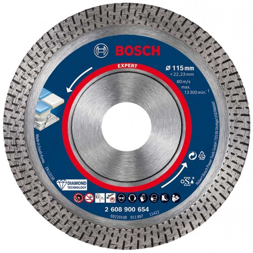 BOSCH Diamantový řezný kotouč EXPERT HardCeramic 115 × 22,23 × 1,4 × 10 mm 2608900654