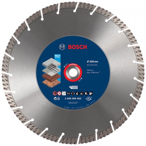 BOSCH Diamantový dělicí kotouč EXPERT MultiMaterial 300 × 20/25,40 × 3 × 15 mm 2608900665