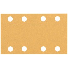 BOSCH Brusné papíry EXPERT C470 s 8 otvory pro vibrační brusky 80 × 133 mm, P100, 10 ks 2608900880