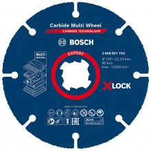 BOSCH Víceúčelový řezný kotouč EXPERT Carbide Multi Wheel X-LOCK 125 mm, 22,23 mm 2608901193