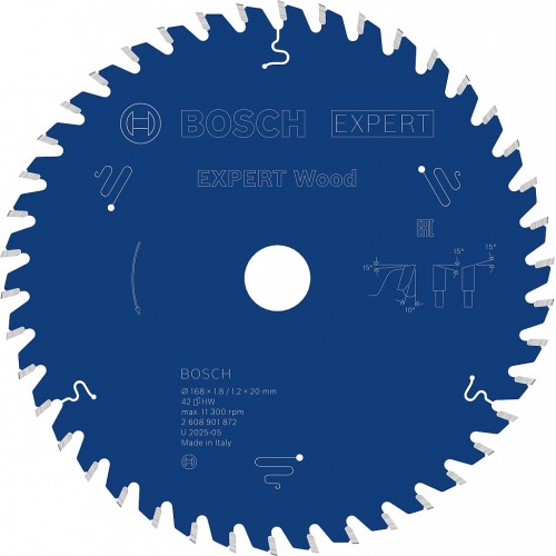 BOSCH Pilový kotouč EXPERT Wood, 168 × 1,8/1,2 × 20 mm, T42 2608901872