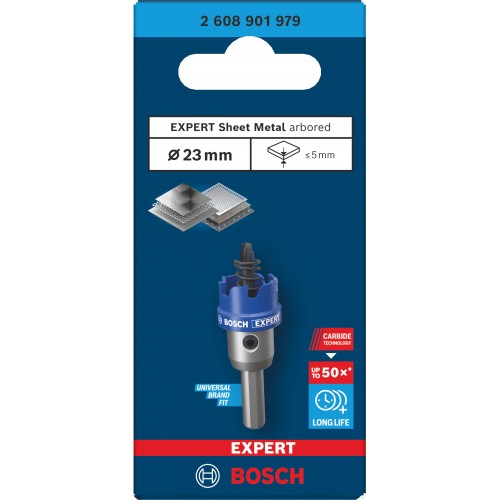 BOSCH Děrovka s adaptérem EXPERT Sheet Metal 23 × 5 mm 2608901979