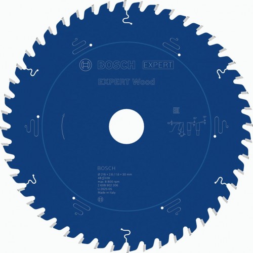 BOSCH EXPERT Wood Pilový kotouč, 216 × 2,6/1,6 × 30 mm, T48 2608902206