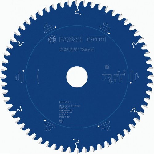 BOSCH EXPERT Wood Pilový kotouč, 216 × 2,6/1,6 × 30 mm, T60 2608902208