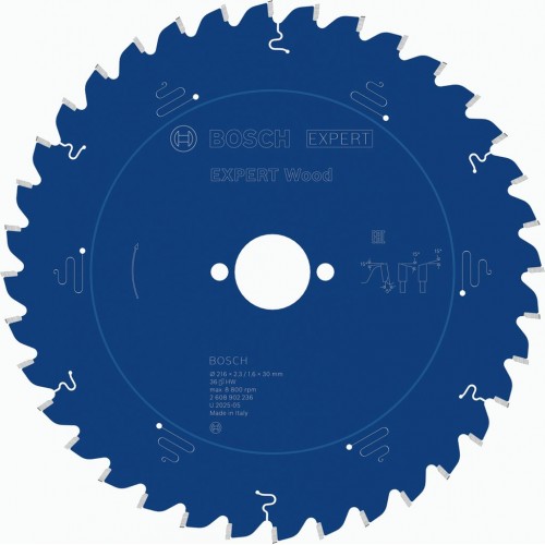 BOSCH EXPERT Wood Pilový kotouč, 216 × 2,3/1,6 × 30 mm, T36 2608902236
