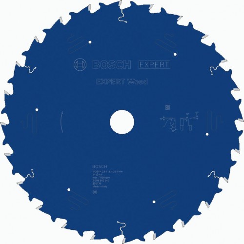 BOSCH EXPERT Wood Pilový kotouč, 254 × 2,6/1,8 × 25,4 mm, T24 2608902240