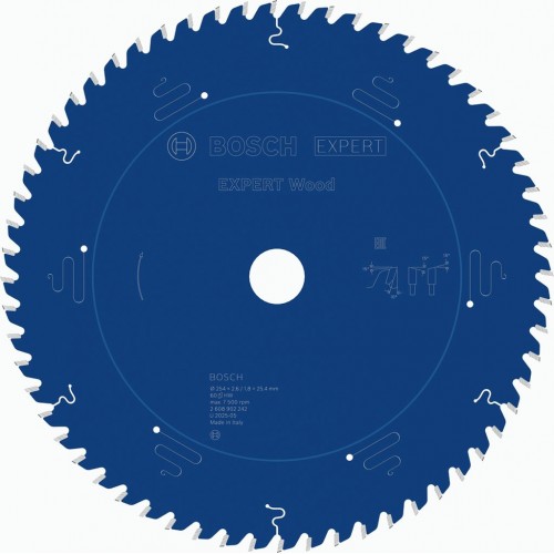 BOSCH EXPERT Wood Pilový kotouč, 254 × 2,6/1,8 × 25,4 mm, T60 2608902242
