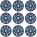 BOSCH 9dílná sada brusných kotoučů EXPERT O780 s fólií, 125 mm, G80/G120/G180 2608902407