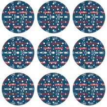 BOSCH 9dílná sada brusných kotoučů EXPERT O780 s fólií, 150 mm, G80 (3×); G120 (3×); G180 (3×) 2608902448