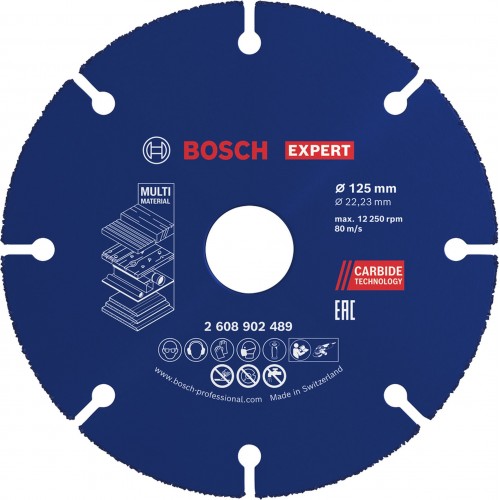 BOSCH Řezací kotouče EXPERT Carbide Multi Wheel 125 mm, 22,23 mm 2608902489