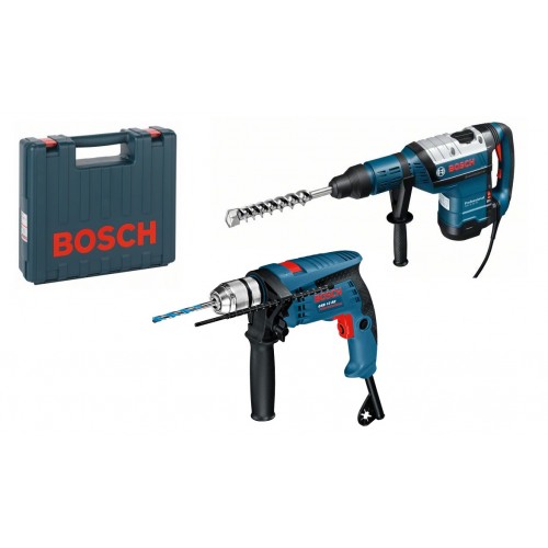 BOSCH GBH 8-45 DV Vrtací kladivo + GSB 13 RE Příklepová vrtačka 0615990L0L