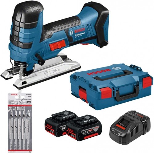 BOSCH GST 18V-LI S Aku kmitací pila + 5dílná sada plátků do kmitací pily + 2× 5,0 Ah akumulátor v L-BOXXu 06015A5106 BOSCH GST 18V-LI S Aku kmitací pila + 5dílná sada plátků do kmitací pily + 2× 5,0 Ah akumulátor v L-BOXXu 06015A5106