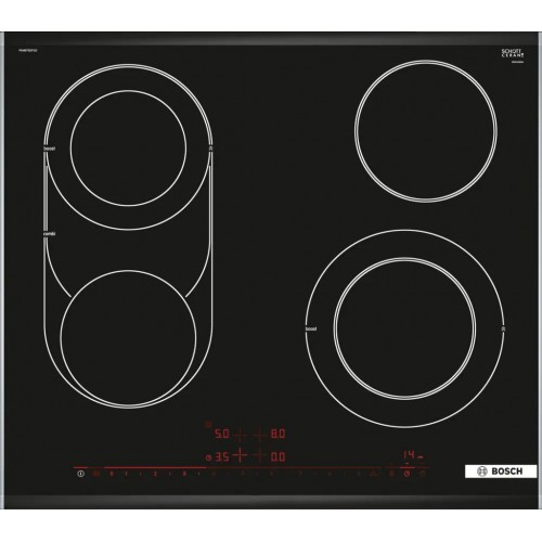 Bosch Serie 8 Elektrická varná deska 60 cm instalace na prac. desku s rámečkem PKM675DP1D Bosch Serie 8 Elektrická varná deska 60 cm instalace na prac. desku s rámečkem PKM675DP1D
