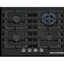 Bosch Serie 4 Plynová varná deska 60 cm Tvrzené sklo, černá PNH6B6K40
