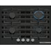 Bosch Serie 6 Plynová varná deska 60 cm Tvrzené sklo, černá PPP6A6I40