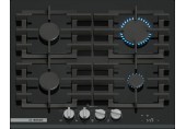 Bosch Serie 8 Plynová varná deska 60 cm tvrzené sklo, černá PRP6A6H40