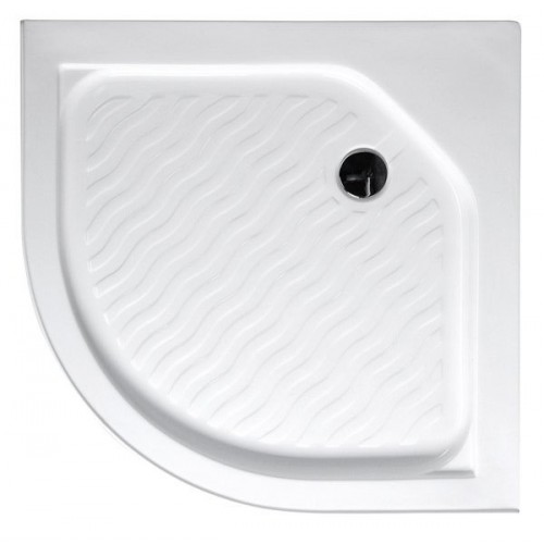 AQUALINE čtvrtkruhová sprchová vanička, 80x80x15cm, akrylát, C80