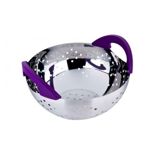 CS SOLINGEN Cedník nerez 24 cm STILO, fialový CS-040642