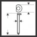 BOSCH Hřebík DA se zápustnou hlavou, SK64-34 38G 2608200520