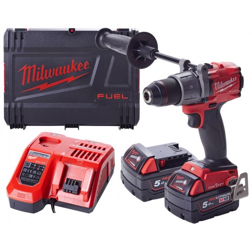 Milwaukee M18 ONEDD2-502X Aku vrtací šroubovák, 2x5.0 Ah, HD Box 4933464525