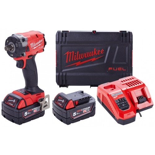 Milwaukee M18 FIW2P12-502X Aku rázový utahovák 2x5.0 Ah, HD Box 4933478447