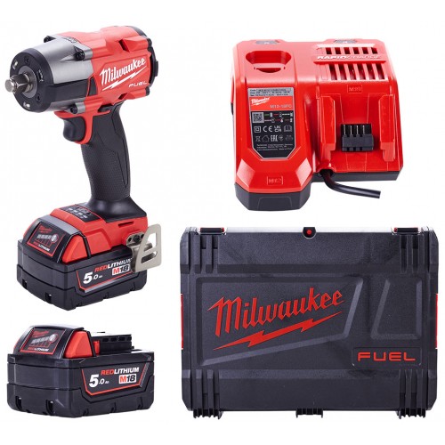 Milwaukee M18 FMTIW2F12-502X Aku rázový utahovák (1/2") (18V/2x5,0Ah) HD Box 4933478450