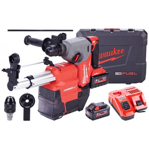 Milwaukee M18 ONEFHXDEL-552C Aku kladivo SDS-Plus 2x5.5 Ah, Kufr 4933478506