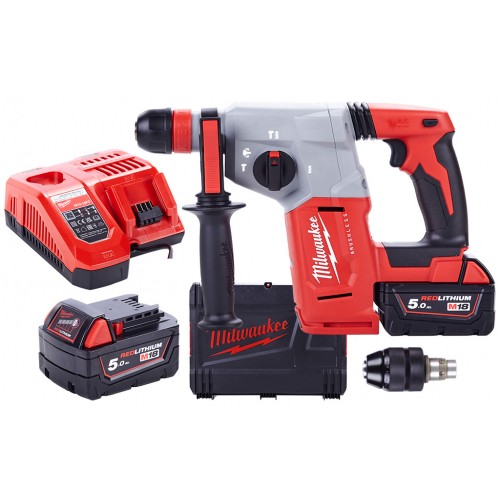 Milwaukee M18 BLHX-502X Aku kladivo SDS Plus 2x5.0 Ah, HD Box 4933478892