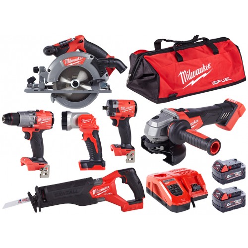 Milwaukee M18 FPP6L2-502B Sada aku nářadí 4933479423