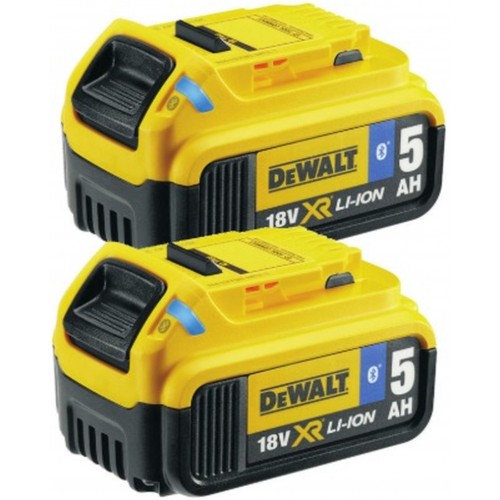 DeWALT 18 V XR 2 x zásuvný akumulátor 5,0 Ah Li-Ion Bluetooth DCB284B