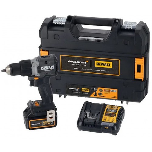DeWALT McLaren F1 Team DCD85MM1T Příklepová vrtačka 18 V XR (1x 4,0 Ah)+ kufr