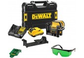 DeWALT DCE0822D1G Křížový laser s olovnicí, zelený paprsek XR (10,8V/1x2,0Ah) kufr Tstak