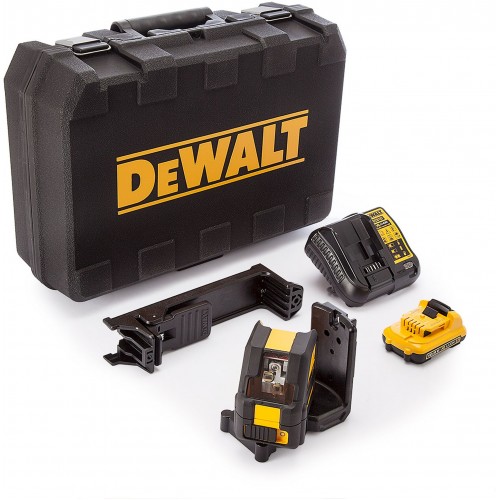 DeWALT DCE088D1R Aku křížový laser, červený paprsek XR (10,8V/2,0Ah)kufr Tstak