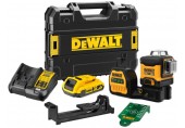 DeWALT DCE089D1G18 Laser samonivelační kříž, 3x 360° zelený paprsek (1x2,0Ah/18V/12V)