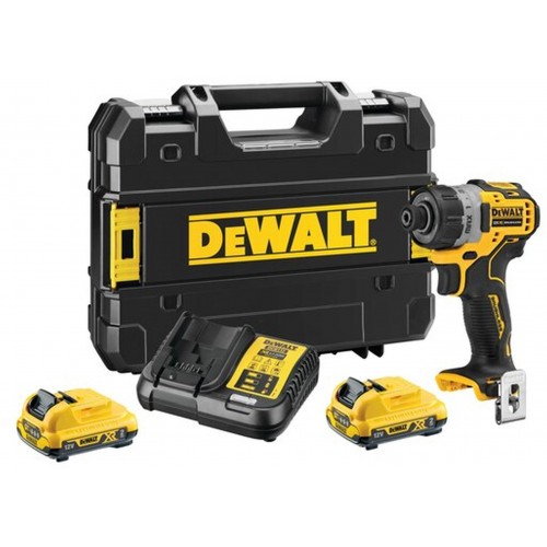 DeWALT DCF601D2 Aku šroubovák 1/4" (8Nm/12V/2x2,0Ah) kufr Tstak