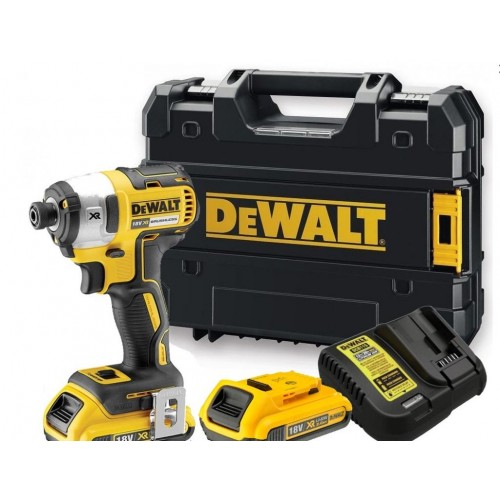 DeWALT DCF887D2 Aku rázový uťahovák 1/4" (205Nm/18V/2x2,0Ah) kufr Tstak