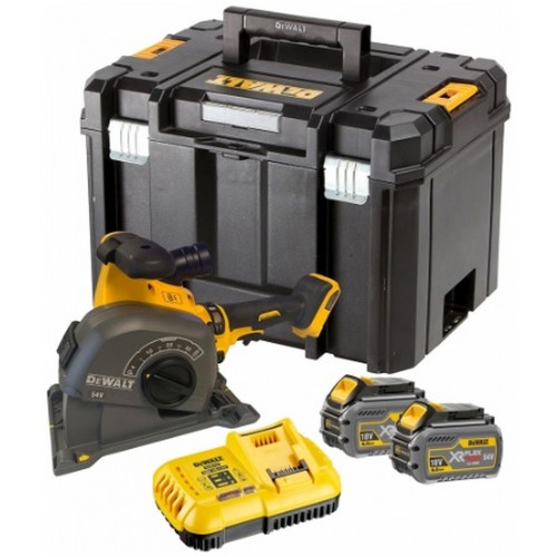 DeWALT DCG200T2 Aku drážkovačka do zdiva XR FlexVolt (54V/2x6,0Ah/125mm) kufr Tstak