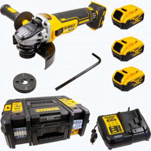 DeWALT DCG405P3 Aku úhlová bruska 125mm XR (18V/3x5,0Ah) kufr Tstak