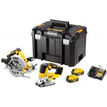 DeWALT DCK2012P2T Kombo sada (DCS570+DCS334+18V+2x5,0Ah) Tstak