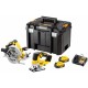 DeWALT DCK2012P2T Kombo sada (DCS570+DCS334+18V+2x5,0Ah) Tstak