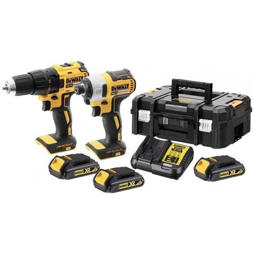 DeWALT Sada Aku nářadí vrtačka + rázový utahovák 18V 3 x 1,5 Ah Li-Ion DCK2060S3T