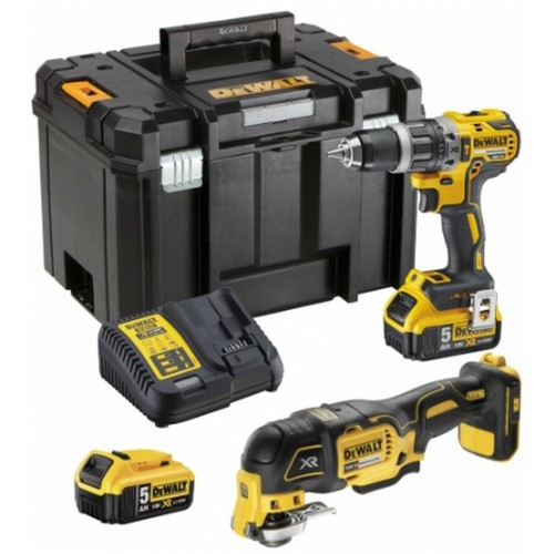 DeWALT Sada Aku nářadí příklepová vrtačka + Úhlová bruska 2x5,0Ah LI-ION DCK209P2