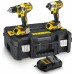 DeWALT Combo sada vrtačka 18V + rázový utahovák 1/4" 2x2,0Ah Li-Ion s kufrem TSTAK DCK258D2T