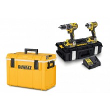 DeWALT Kombo sada Příklepová vrtačka + Rázový utahovák + 2 x 5,0 Ah, nabíječka + Chladící box DCK266P2C