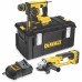 DeWALT DCK271M2 Combo sada 18 V Kladivo SDS-PLUS + Úhlová bruska 2 x 4,0Ah, Thoung box