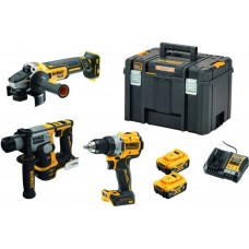 DeWALT DCK355P2T Combo sada (DCD800+DCG405+DCH172)+(18V/2x5,0Ah)Tstak