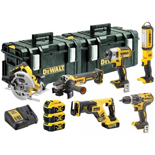 DeWALT DCK623P3 Kombo sada 18V (DCG405,DCS367,DCS570,DCF887,DCD796,DCL050,2 xDS300,DCB115)