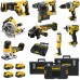 DeWALT DCK820P4 Aku combo sada nářadí 18 V - 7 druhů nářadí, 4x aku 5,0 Ah, 3x kufr
