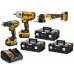 DeWALT DCKM009 aku sada náradí DCD791+DCF899+DCG406 (3x5,0Ah/18V)