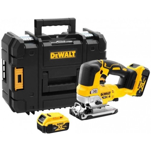 DeWALT DCS334P2 Aku bezuhlíková přímočará pila XR (18V/2x5,0Ah) kufr Tstak